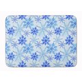 Micasa Blue Snowflakes Watercolor Machine Washable Memory Foam Mat MI229132